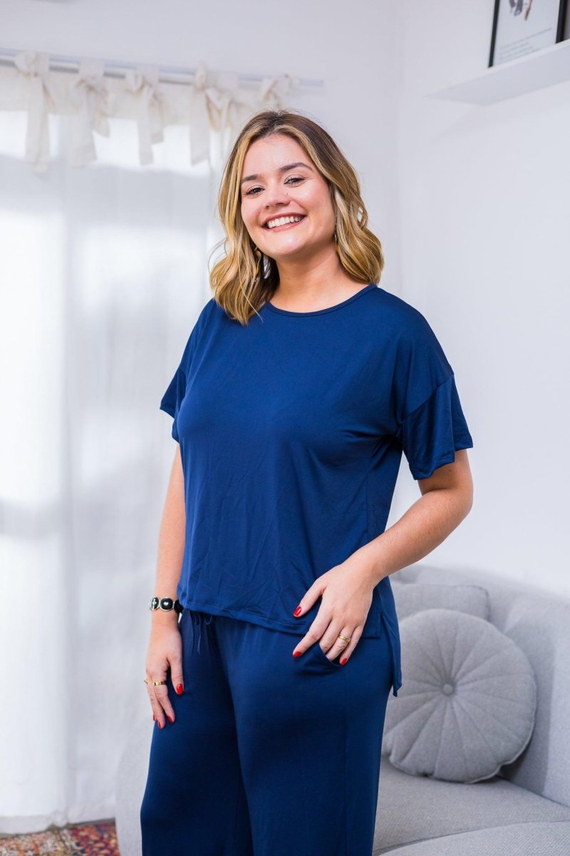 Blusa Paola - Gola Redonda Malha Confort - Naguirre Shop