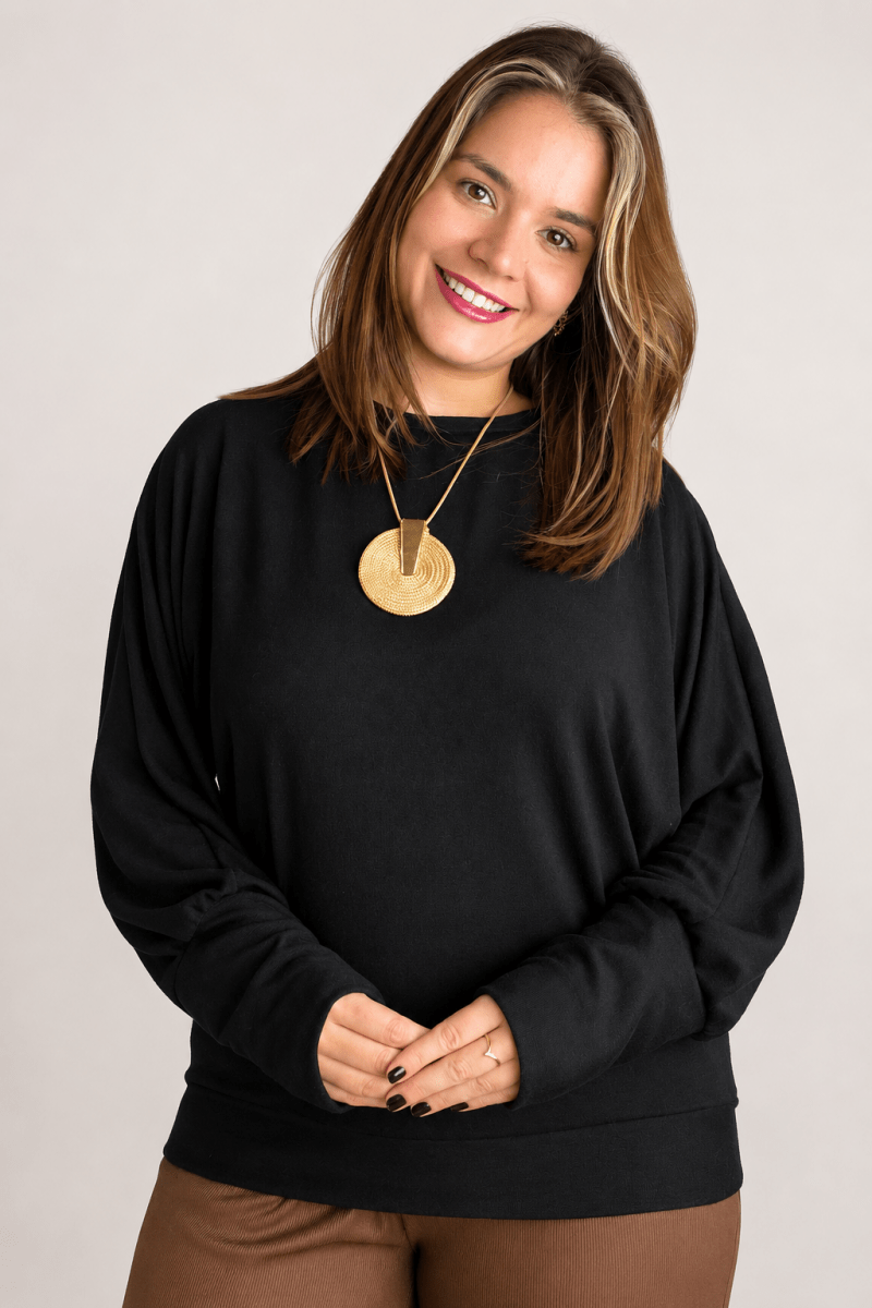 Blusa Siena – Manga Longa com Punho em Lãzinha Premium - Naguirre Shop