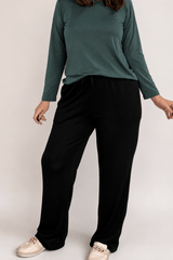 Calça Aspen - Pantalona com Bolsos Faca em Lãzinha Premium - Naguirre Shop