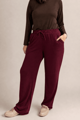 Calça Aspen - Pantalona com Bolsos Faca em Lãzinha Premium - Naguirre Shop