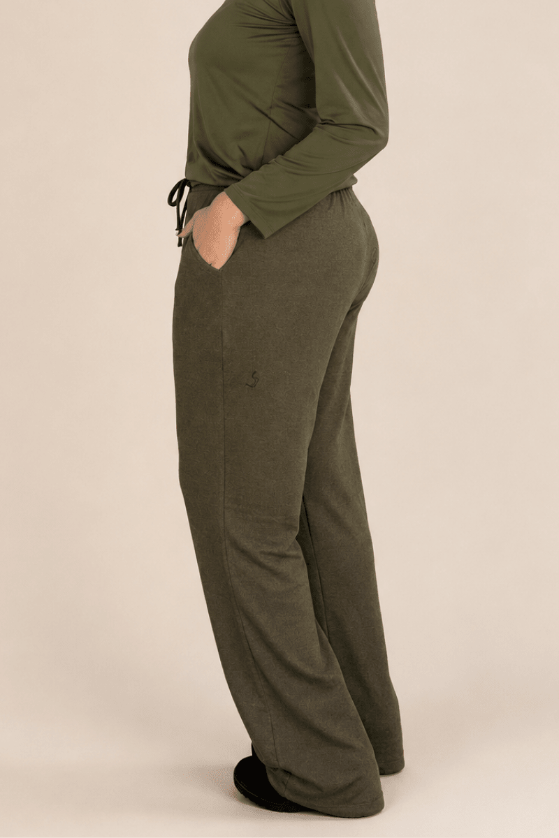 Calça Aspen - Pantalona com Bolsos Faca em Lãzinha Premium - Naguirre Shop