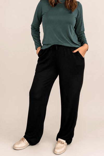 Calça Aspen - Pantalona com Bolsos Faca em Lãzinha Premium - Naguirre Shop