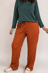 Calça Aspen - Pantalona com Bolsos Faca em Lãzinha Premium - Naguirre Shop