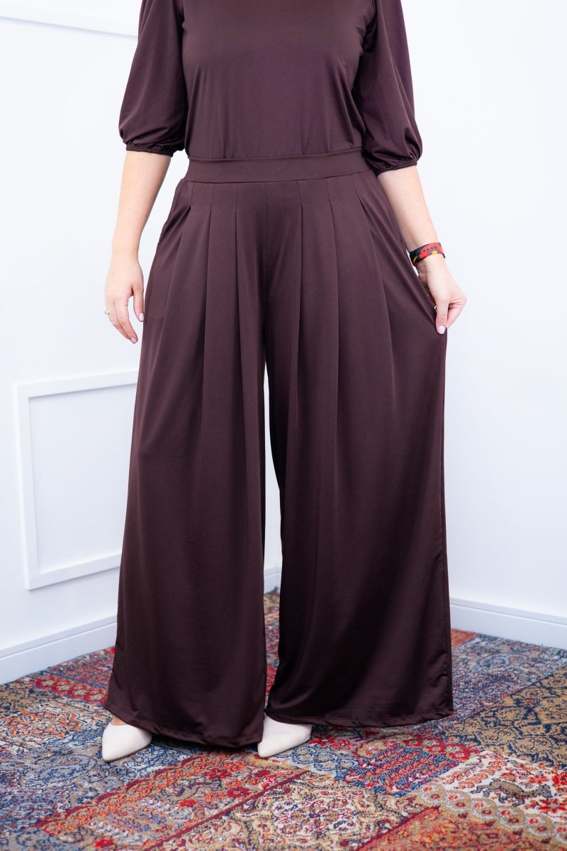 Calça Grega - Pantalona em Malha Confort - Naguirre Shop