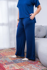 Calça Martina - Pantalona Malha Confort - Naguirre Shop