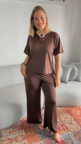 Calça Martina - Pantalona Malha Confort - Naguirre Shop