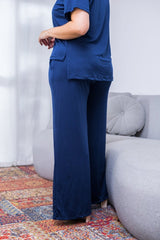 Calça Martina - Pantalona Malha Confort - Naguirre Shop