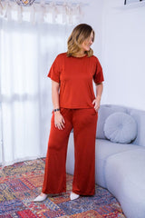 Calça Martina - Pantalona Malha Confort - Naguirre Shop