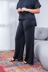 Calça Martina - Pantalona Malha Confort - Naguirre Shop