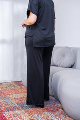 Calça Martina - Pantalona Malha Confort - Naguirre Shop