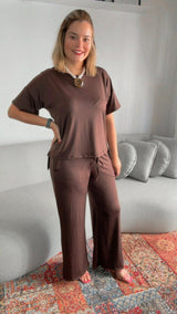 Calça Martina - Pantalona Malha Confort - Naguirre Shop