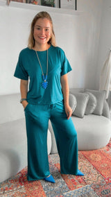 Calça Martina - Pantalona Malha Confort - Naguirre Shop