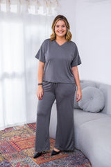 Calça Martina - Pantalona Malha Confort - Naguirre Shop