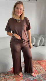 Calça Martina - Pantalona Malha Confort - Naguirre Shop