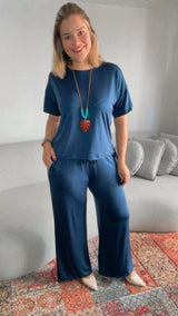 Calça Martina - Pantalona Malha Confort - Naguirre Shop