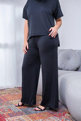 Calça Martina - Pantalona Malha Confort - Naguirre Shop