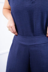 Calça Maxi Renata – Pantalona em Linho Light com Bolsos Laterais - Naguirre Shop