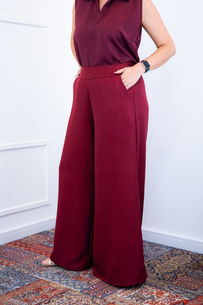Calça Maxi Renata – Pantalona em Linho Light com Bolsos Laterais - Naguirre Shop