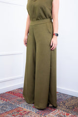 Calça Maxi Renata – Pantalona em Linho Light com Bolsos Laterais - Naguirre Shop