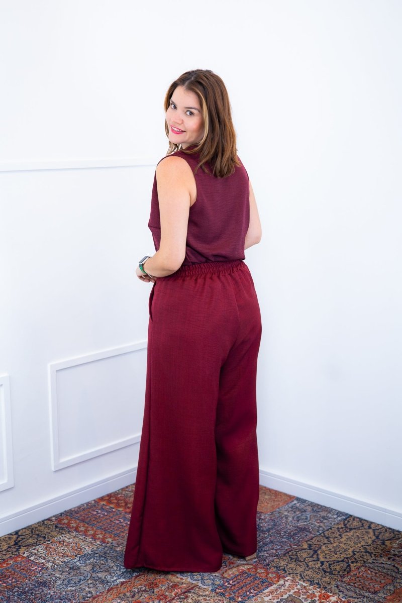 Calça Maxi Renata – Pantalona em Linho Light com Bolsos Laterais - Naguirre Shop