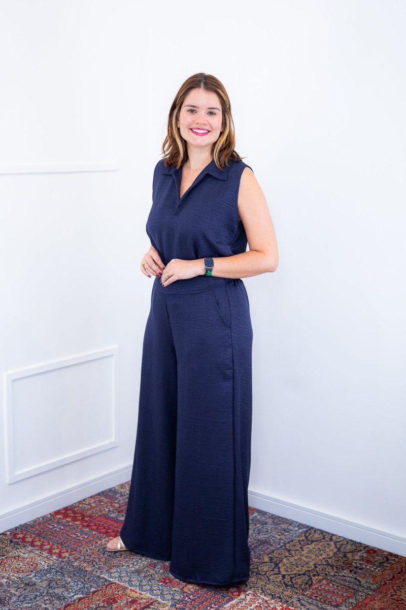Calça Maxi Renata – Pantalona em Linho Light com Bolsos Laterais - Naguirre Shop