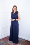 Calça Maxi Renata – Pantalona em Linho Light com Bolsos Laterais - Naguirre Shop