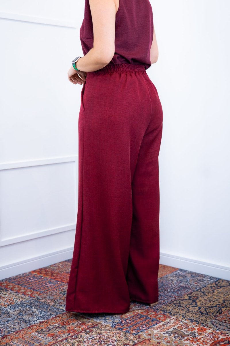 Calça Maxi Renata – Pantalona em Linho Light com Bolsos Laterais - Naguirre Shop