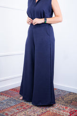 Calça Maxi Renata – Pantalona em Linho Light com Bolsos Laterais - Naguirre Shop
