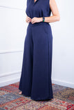 Calça Maxi Renata – Pantalona em Linho Light com Bolsos Laterais - Naguirre Shop