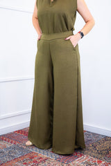Calça Maxi Renata – Pantalona em Linho Light com Bolsos Laterais - Naguirre Shop