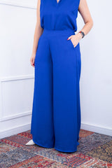 Calça Maxi Renata – Pantalona em Linho Light com Bolsos Laterais - Naguirre Shop