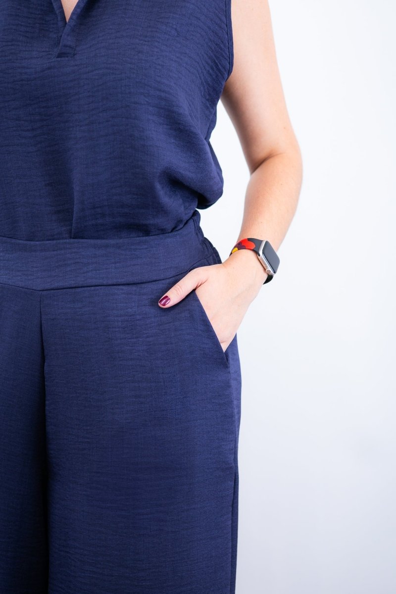 Calça Maxi Renata – Pantalona em Linho Light com Bolsos Laterais - Naguirre Shop