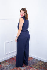 Calça Maxi Renata – Pantalona em Linho Light com Bolsos Laterais - Naguirre Shop