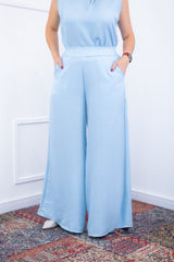 Calça Maxi Renata – Pantalona em Linho Light com Bolsos Laterais - Naguirre Shop