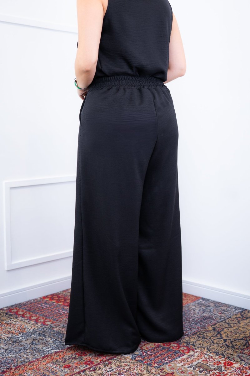 Calça Maxi Renata – Pantalona em Linho Light com Bolsos Laterais - Naguirre Shop