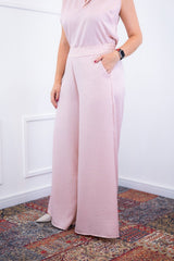 Calça Maxi Renata – Pantalona em Linho Light com Bolsos Laterais - Naguirre Shop