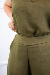 Calça Maxi Renata – Pantalona em Linho Light com Bolsos Laterais - Naguirre Shop