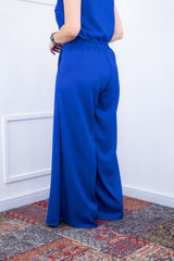 Calça Maxi Renata – Pantalona em Linho Light com Bolsos Laterais - Naguirre Shop