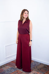 Calça Maxi Renata – Pantalona em Linho Light com Bolsos Laterais - Naguirre Shop