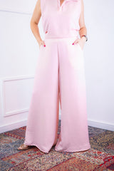 Calça Maxi Renata – Pantalona em Linho Light com Bolsos Laterais - Naguirre Shop