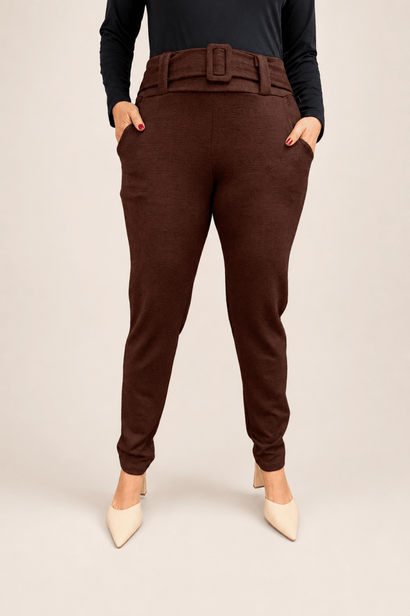 Calça Montaria Sculpt com Fivela Frontal Zero Transparência Monique - Naguirre Shop