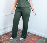 Calça Serena - Pantalona em Lãzinha Canelada - Naguirre Shop