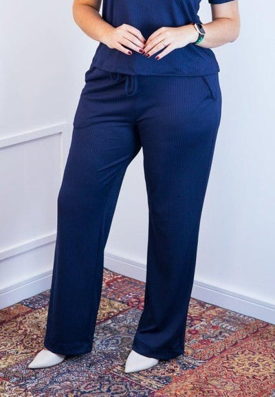 Calça Serena - Pantalona em Lãzinha Canelada - Naguirre Shop