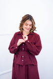 Camisa Social Encanto – Com Cinto e Manga Longa em Linho Light - Naguirre Shop