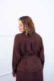 Camisa Social Encanto – Com Cinto e Manga Longa em Linho Light - Naguirre Shop