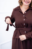 Camisa Social Encanto – Com Cinto e Manga Longa em Linho Light - Naguirre Shop