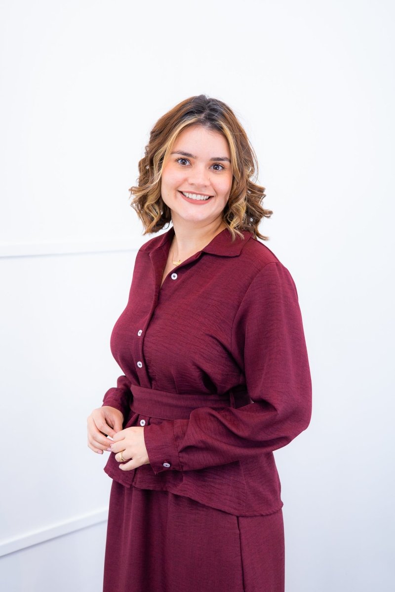 Camisa Social Encanto – Com Cinto e Manga Longa em Linho Light - Naguirre Shop