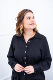 Camisa Social Encanto – Com Cinto e Manga Longa em Linho Light - Naguirre Shop