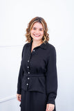 Camisa Social Encanto – Com Cinto e Manga Longa em Linho Light - Naguirre Shop