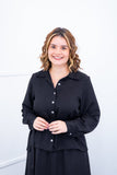 Camisa Social Encanto – Com Cinto e Manga Longa em Linho Light - Naguirre Shop